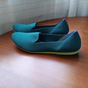 Rothy's The Lounge Loafer Sea Green & Yellow Sole